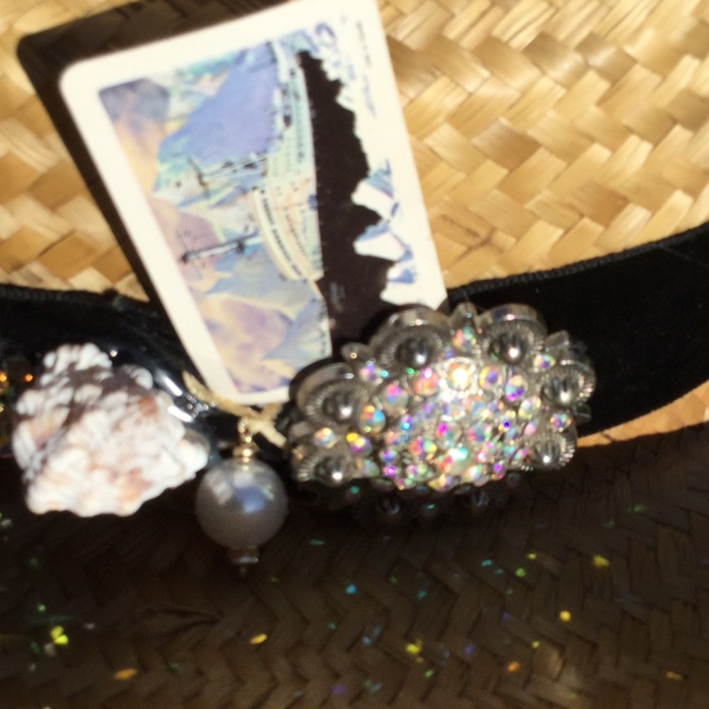 Western cowboy hat band cowgirl artisan OOAK Coachella festival titanic shell - Picture 4 of 10